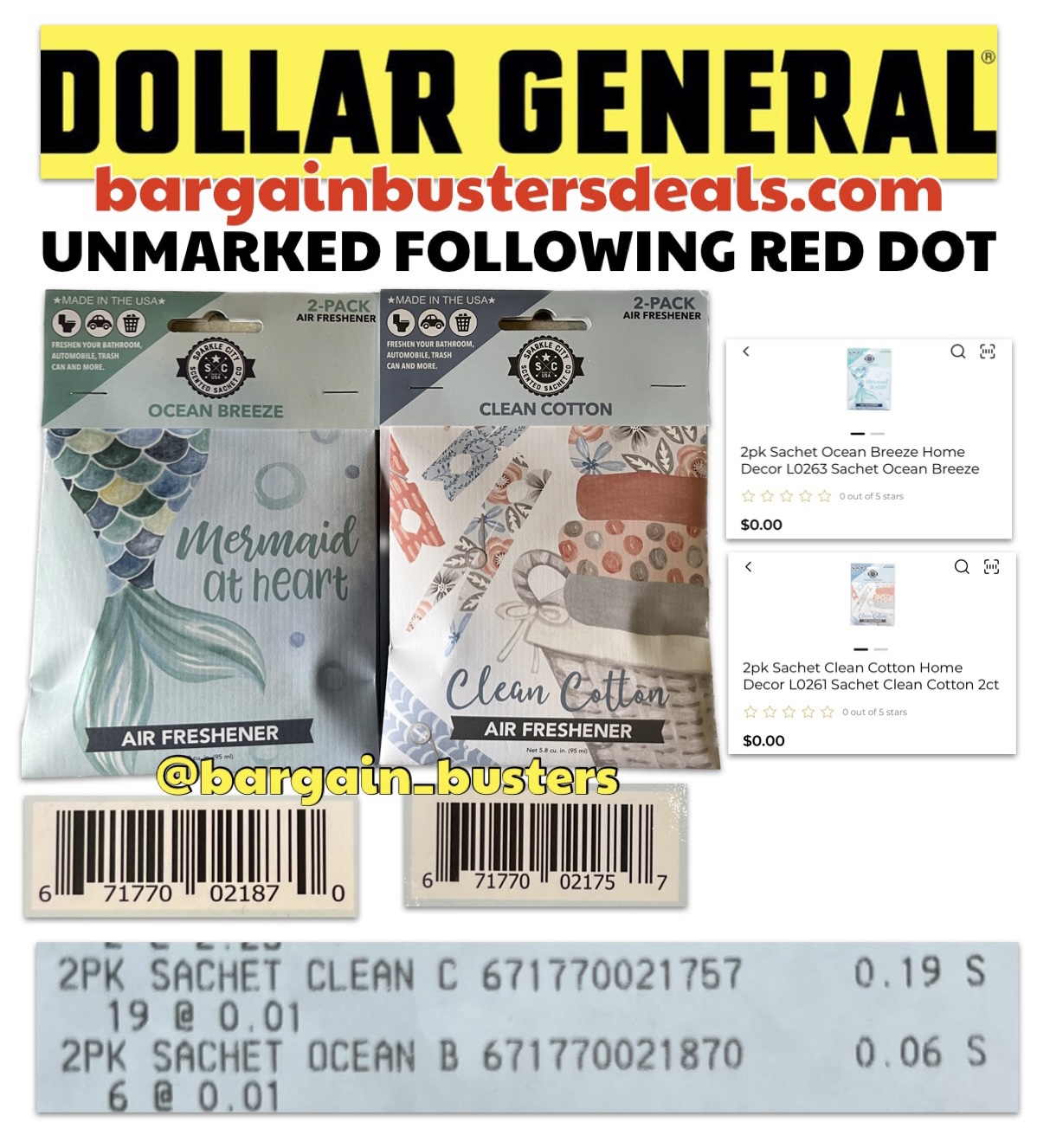 Red Dot Home List & Visuals Dollar General Bargain Busters Deals
